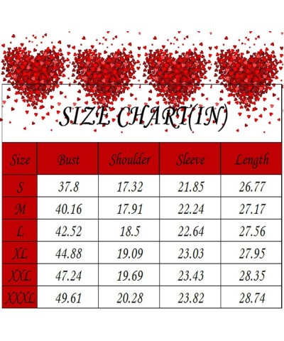 Womens Clothing, Valentines Day Red Heart Printed Button Down V Neck Tops Fall Casual Loose Fit Long Sleeve Shirts 2-multicol...