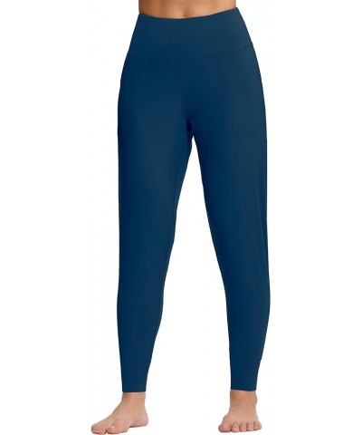 Joggers for Women with Pockets,High Waist Workout Yoga Tapered Sweatpants Women's Lounge Pants Dark Blue Green $17.14 Activewear