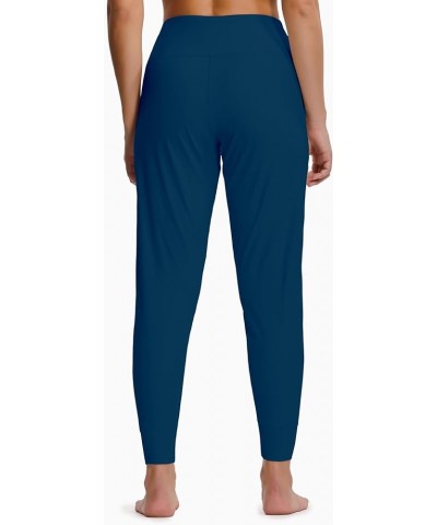 Joggers for Women with Pockets,High Waist Workout Yoga Tapered Sweatpants Women's Lounge Pants Dark Blue Green $17.14 Activewear