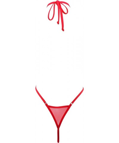 womens Thong Red $11.76 Swimsuits