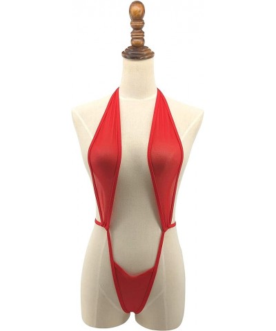 womens Thong Red $11.76 Swimsuits