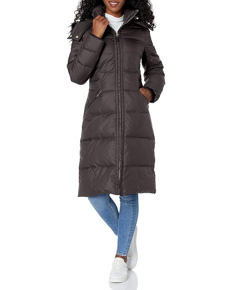 Women's Essential Down Coat with Fur Trim Hood Sand $47.29 Jackets