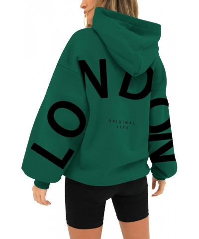 Unisex Dragon Logo Printed Hoodie for Women Long Sleeved Pullover Casual Loose Sweatshirt Fall Top with Pocket 5-green $7.66 ...