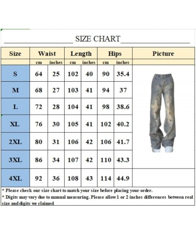 Aesthetic Y2k Jeans Cross Print Jeans Baggy Jeans Straight Leg Jeans Low Rise Jeans Streetwear Blue $23.84 Jeans