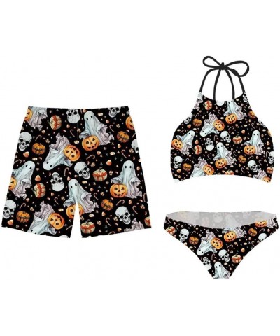 Couple Matching Swimsuit for Women and Mens Summer Beachwear Bathing Suit Women Halloween-4 $13.74 Others