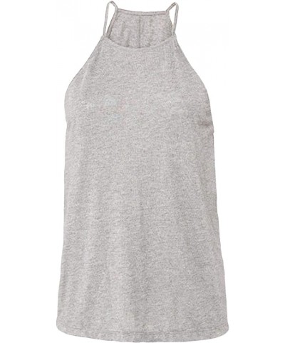 Womens/Ladies Flowy High Neck Tank Top Mauve $8.84 Tanks