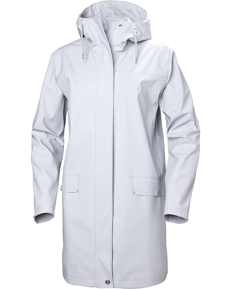 Women's Moss Hooded Waterproof Windproof Raincoat 853 Grey Fog $26.75 Coats