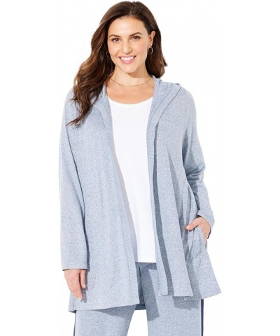 Women's Plus Size Impossibly Soft Swing Cardigan Royal Navy Heather $27.43 Sweaters