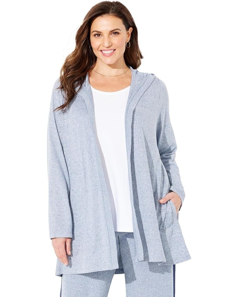 Women's Plus Size Impossibly Soft Swing Cardigan Royal Navy Heather $27.43 Sweaters