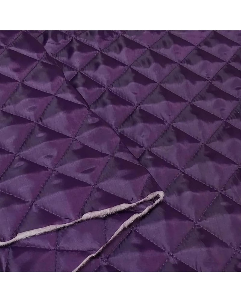 Quilted Inter Linings Stitched Fabric Two Sided Thicken for Winter Coat Lining Padded Jacket (Purple,59x39 in） Purple $14.39 ...