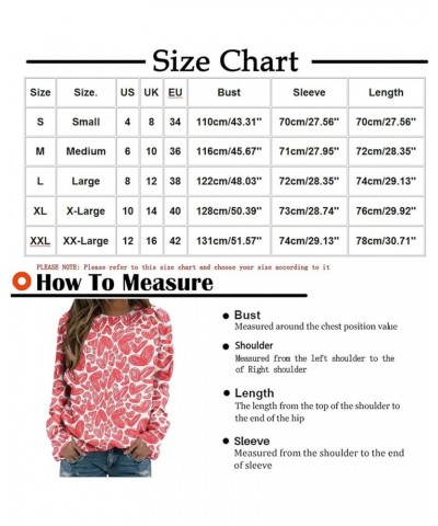 Valentines Day Shirts Women Love Heart Print Graphic Tees Long Sleeve Tops Dressy Casual Crewneck Sweatshirts Blouses A02♥-ho...