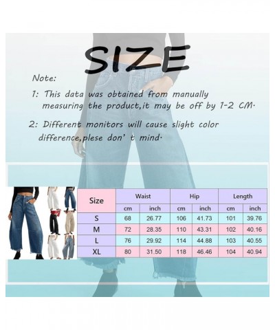 2024 Wide Leg Jeans for Women Loose Stretchy Lightweight Tummy Control Trendy Jeans Denim Casual High Waisted Cargo Pants A-l...