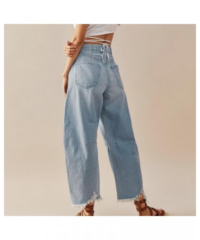 2024 Wide Leg Jeans for Women Loose Stretchy Lightweight Tummy Control Trendy Jeans Denim Casual High Waisted Cargo Pants A-l...