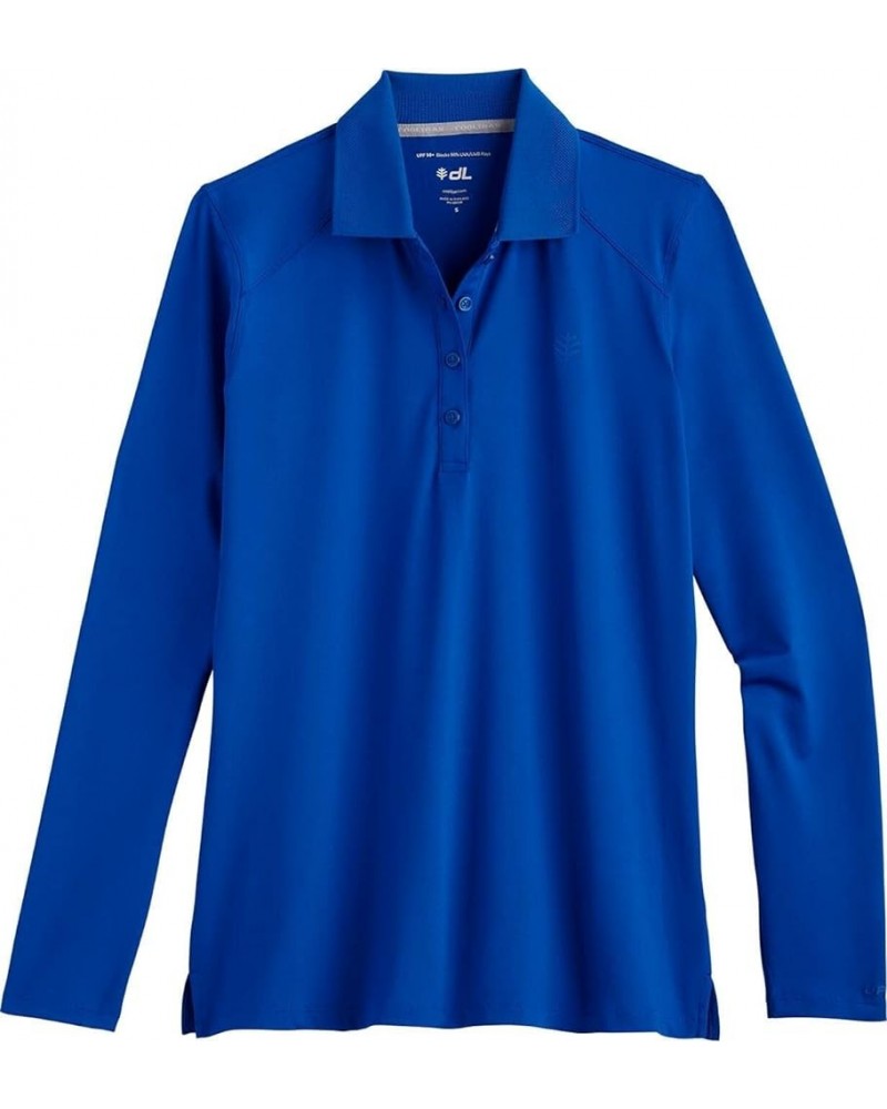 UPF 50+ David Leadbetter Collection Women's Golf Polo - Sun Protective Cobalt Breeze $25.37 Shirts