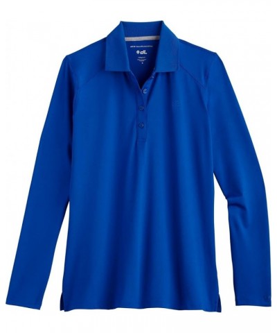 UPF 50+ David Leadbetter Collection Women's Golf Polo - Sun Protective Cobalt Breeze $25.37 Shirts