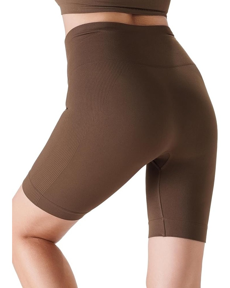 Workout Leggings for Women High Waist Tummy Contral Yoga Leggings,Compression Pants 8" Coffee $15.10 Leggings