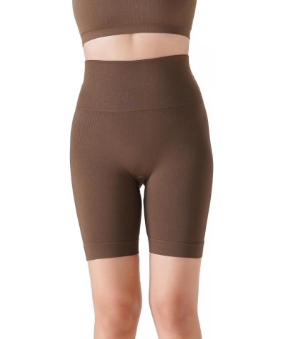 Workout Leggings for Women High Waist Tummy Contral Yoga Leggings,Compression Pants 8" Coffee $15.10 Leggings