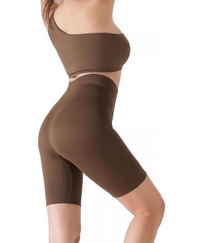 Workout Leggings for Women High Waist Tummy Contral Yoga Leggings,Compression Pants 8" Coffee $15.10 Leggings