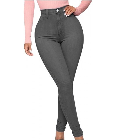 Women's Skinny Jeans High Waisted Plus Size Pencil Pants Distressed Jeggings Slim FitDenim Pants with Pockets Blue $7.98 Jeans