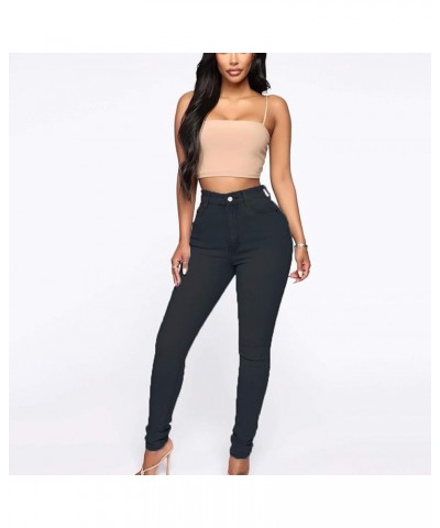 Women's Skinny Jeans High Waisted Plus Size Pencil Pants Distressed Jeggings Slim FitDenim Pants with Pockets Blue $7.98 Jeans