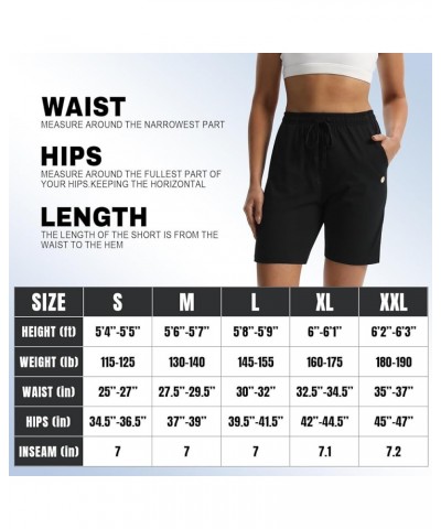 Women's 7" Bermuda Shorts Jersey Shorts with Pockets Workout Yoga Athletic Long Shorts for Women Pink $11.59 Activewear