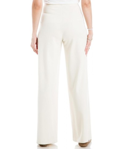 Women's High Waist Wide Leg Ponte Pant Cream $17.61 Pants