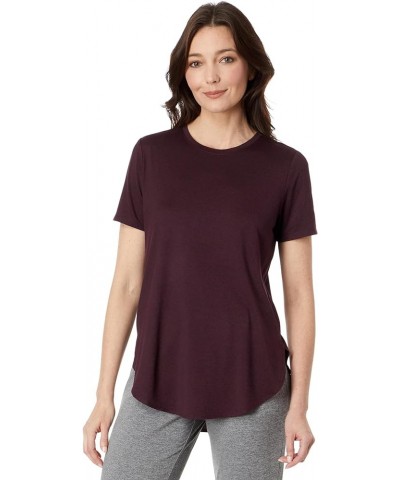 Women's Go Dri Swift Stretchable Wicking Quick Drying Tunic Tee Purple $13.64 Tops