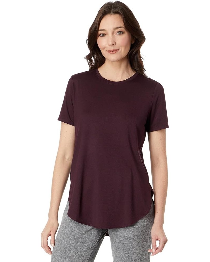 Women's Go Dri Swift Stretchable Wicking Quick Drying Tunic Tee Purple $13.64 Tops