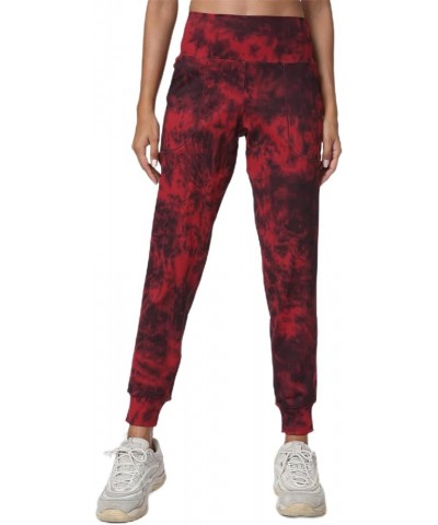 Joggers Pants for Women-Quick Dry Sweatpants with Pockets for Travel Athletics Casual and Outdoor Dark Red Tie Dye $18.89 Act...