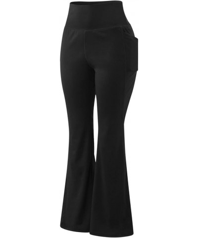 Women's Flare Leggings with Pockets Tummy Pants High Waisted Pants Pants for Women Athletic Leggings for Women High Black-g $...