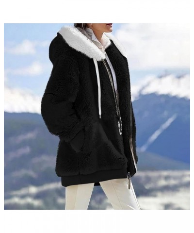 Winter Coats For Women Casual Warm Womens Fleece Jacket 2024 Plus Size Trendy Fuzzy Clothes Casual Outerwear 7-black $30.99 J...