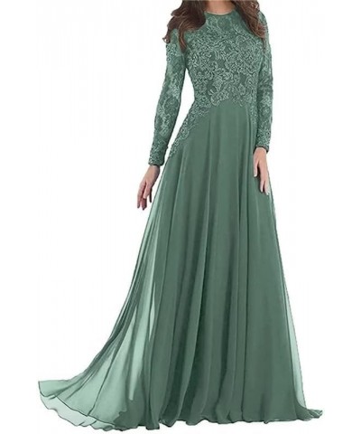 Mother of The Bride Dresses Lace Applique Wedding Guest Dresses for Women Long Chiffon Mother of The Bride Dress Beaded Teal ...