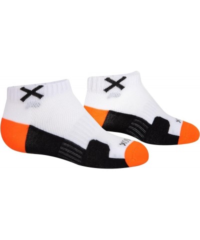 Basix Ankle Socks, Low Cut Comfort Fit, Cushioned Athletic Syles for Women Orange White Black $10.43 Activewear