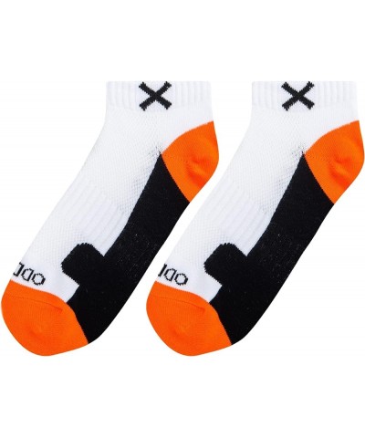 Basix Ankle Socks, Low Cut Comfort Fit, Cushioned Athletic Syles for Women Orange White Black $10.43 Activewear