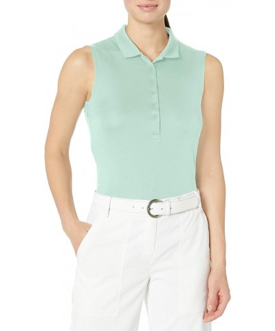 2020 Women's Rotation Sleeveless Polo Mist Green $9.09 Activewear