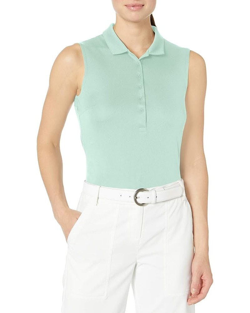 2020 Women's Rotation Sleeveless Polo Mist Green $9.09 Activewear