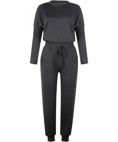 Womens Loungewear Set 2 Piece Outfits Jogger Pants Sweatsuits Workout Tracksuits Plain/Christmas Graphic Pullover Top A-dark ...