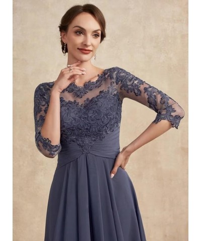 Half Sleeve Tealength Mother of The Bride Dresses for Wedding Lace Chiffon Formal Evening Party Gowns 820 Peacock $36.75 Dresses