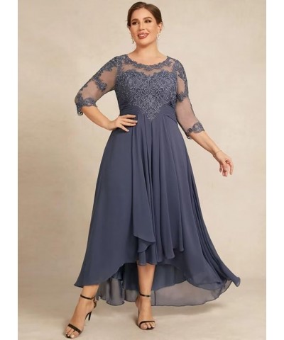 Half Sleeve Tealength Mother of The Bride Dresses for Wedding Lace Chiffon Formal Evening Party Gowns 820 Peacock $36.75 Dresses