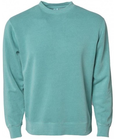 Unisex Ridiculously Soft Heavyweight Fleece Graphic Pullover Sweatshirt | Let's Coast Pigment Mint $17.51 Sweatshirts