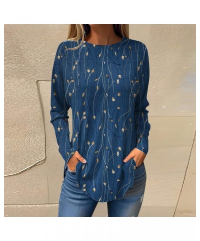 Long Sleeve Shirts for Women Going Out Tops Womens Spring Fashion 2024 Casual Graphic Tees Classic Ladies Blouses Holiday Top...