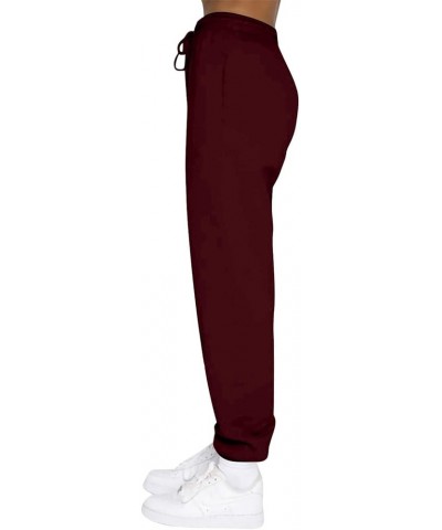 Baggy Sweatpants for Women High Waisted Cinch Bottom Fall Winter Workout Joggers Pants Yoga Pants with Pockets Q01-watermelon...