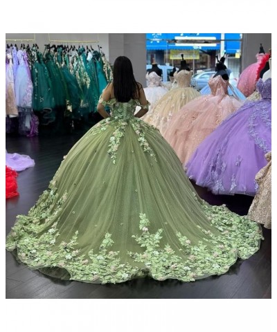 Luxury Off Shoulder Quinceanera Dresses Ball Gown Puffy Long Prom Gowns with Train Tulle Sweet 15 16 Dresses XXF035 Ivory $46...