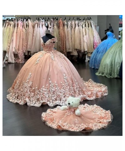 Luxury Off Shoulder Quinceanera Dresses Ball Gown Puffy Long Prom Gowns with Train Tulle Sweet 15 16 Dresses XXF035 Ivory $46...