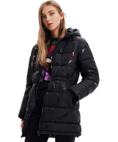 Women's Padded Long Overcoat Black $50.95 Jackets