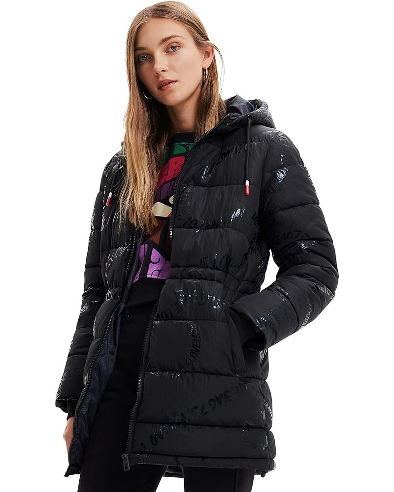 Women's Padded Long Overcoat Black $50.95 Jackets