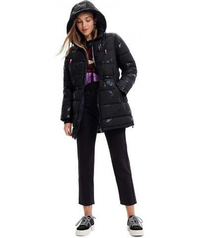 Women's Padded Long Overcoat Black $50.95 Jackets