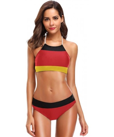 Iceland Flag Bikini Swimwear Swimsuit Beach Suit Bathing Suits for Teens Girls Women German Flag $13.53 Swimsuits