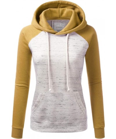 Womens Long Sleeve Fleece Pullover Hoodie Sweatshirts Awohol168_mustard $17.20 Hoodies & Sweatshirts