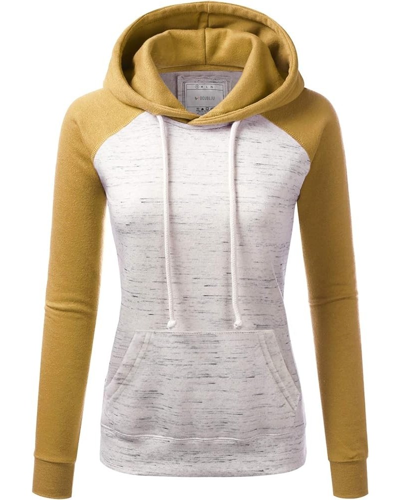 Womens Long Sleeve Fleece Pullover Hoodie Sweatshirts Awohol168_mustard $17.20 Hoodies & Sweatshirts